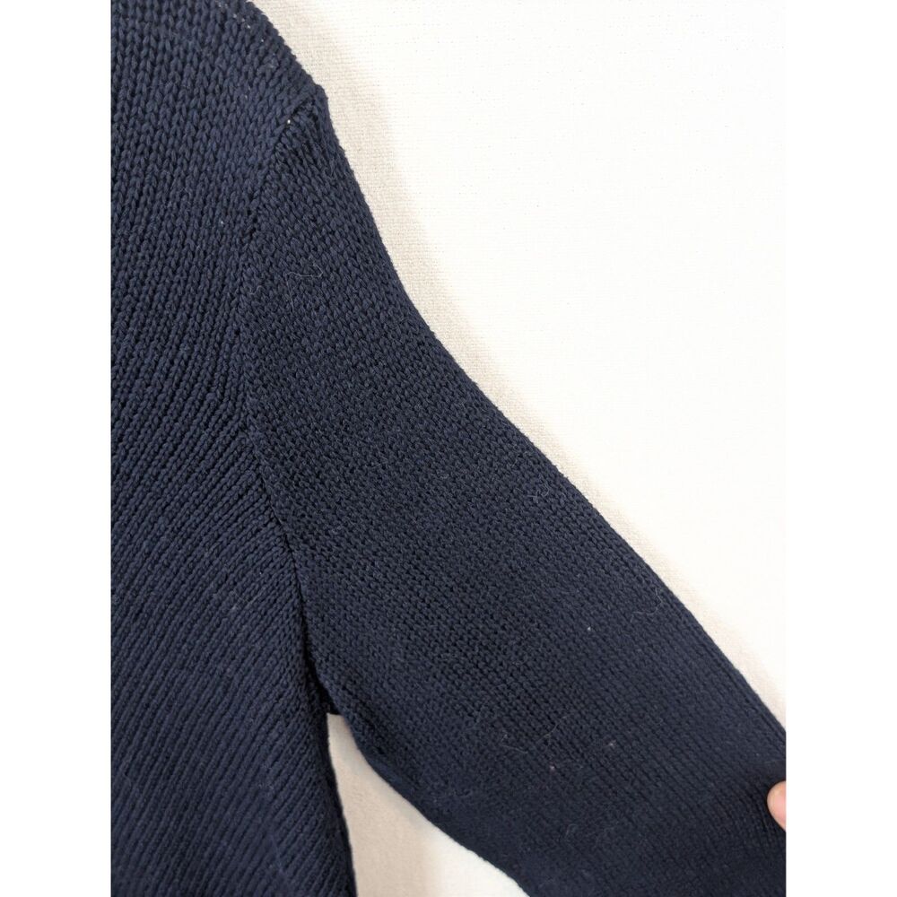 Lauren Ralph Lauren V-Neck Knit Sweater Navy Blue Women's Size XL - Picture 9 of 14